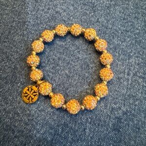 Rose Gold Pave Bead bracelet from Rustic Cuff